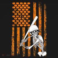 Skeleton Baseball Player Fan Skeleton Halloween Baseball Kids Sweatshirt thumb 2