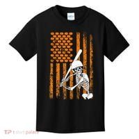 Skeleton Baseball Player Fan Skeleton Halloween Baseball Kids T-Shirt thumb 0