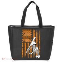 Skeleton Baseball Player Fan Skeleton Halloween Baseball Tote Bag thumb 0