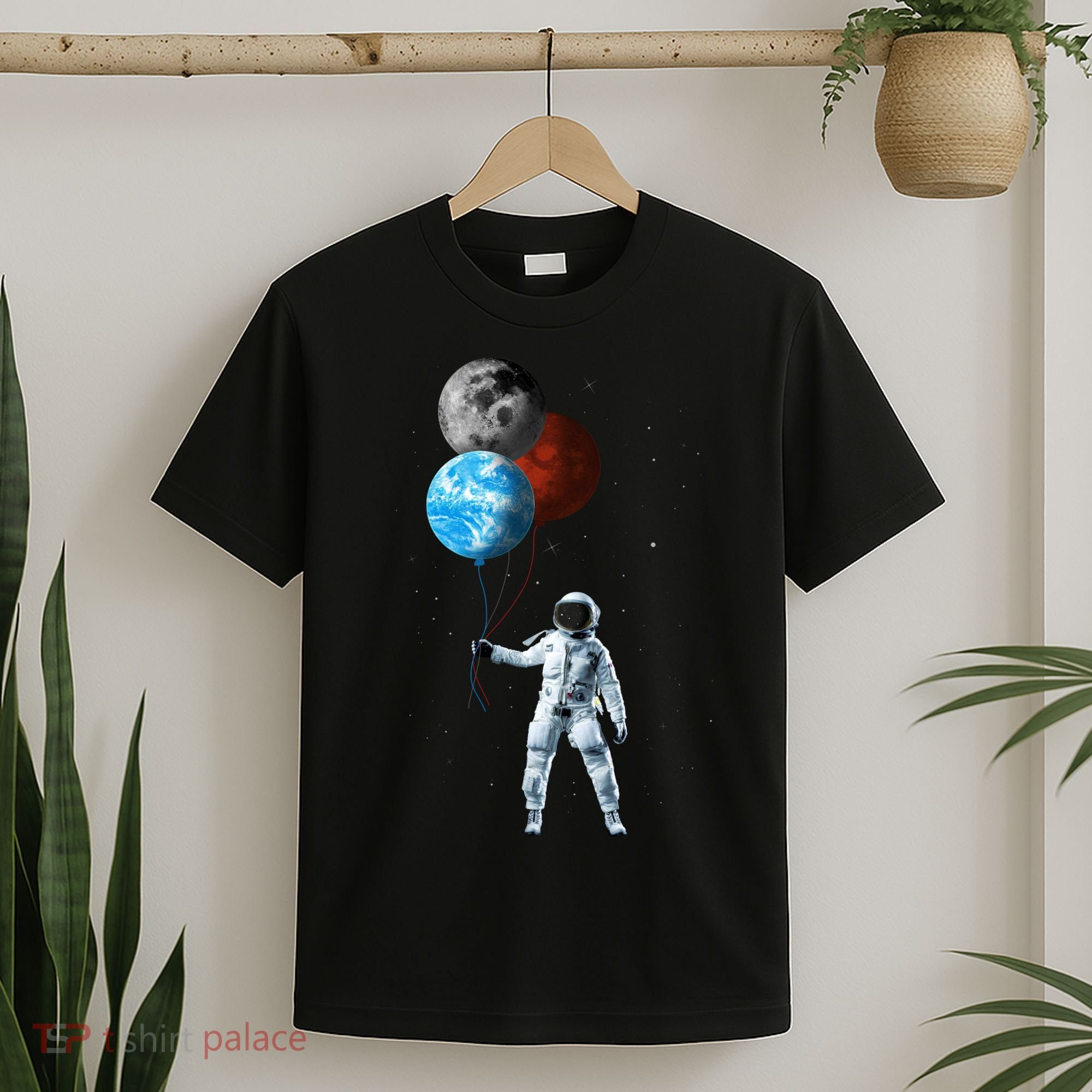 Planet Balloons Astronaut Space T-Shirt