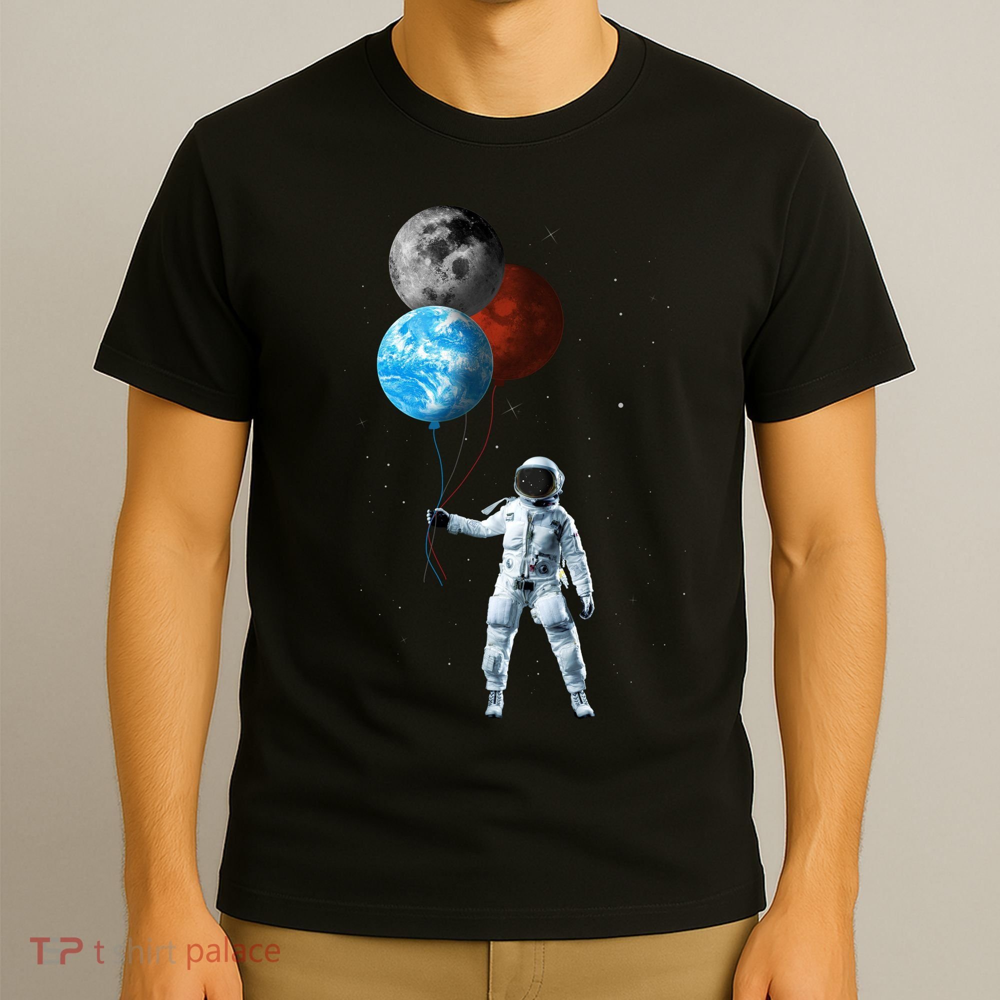 Planet Balloons Astronaut Space T-Shirt