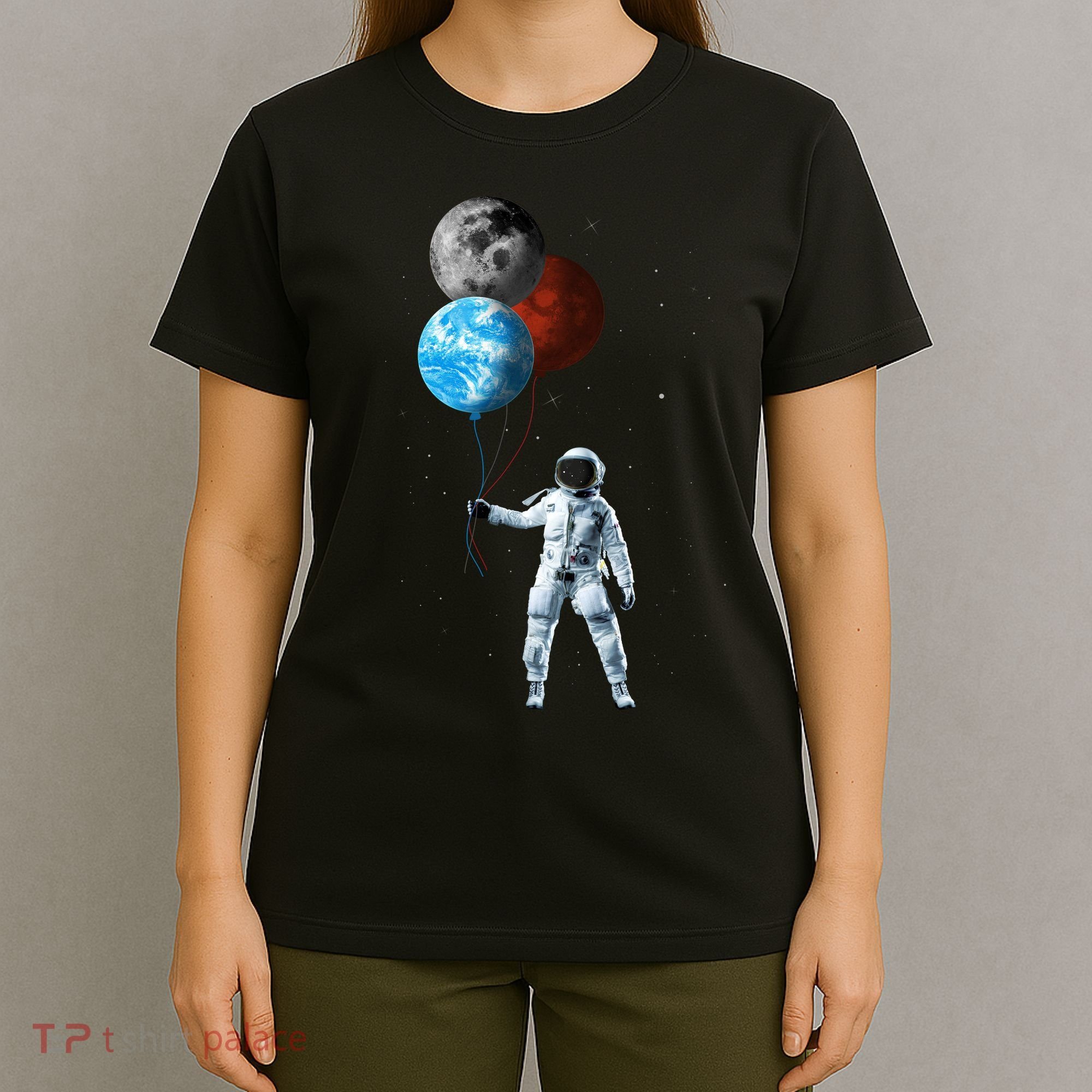 Planet Balloons Astronaut Space T-Shirt