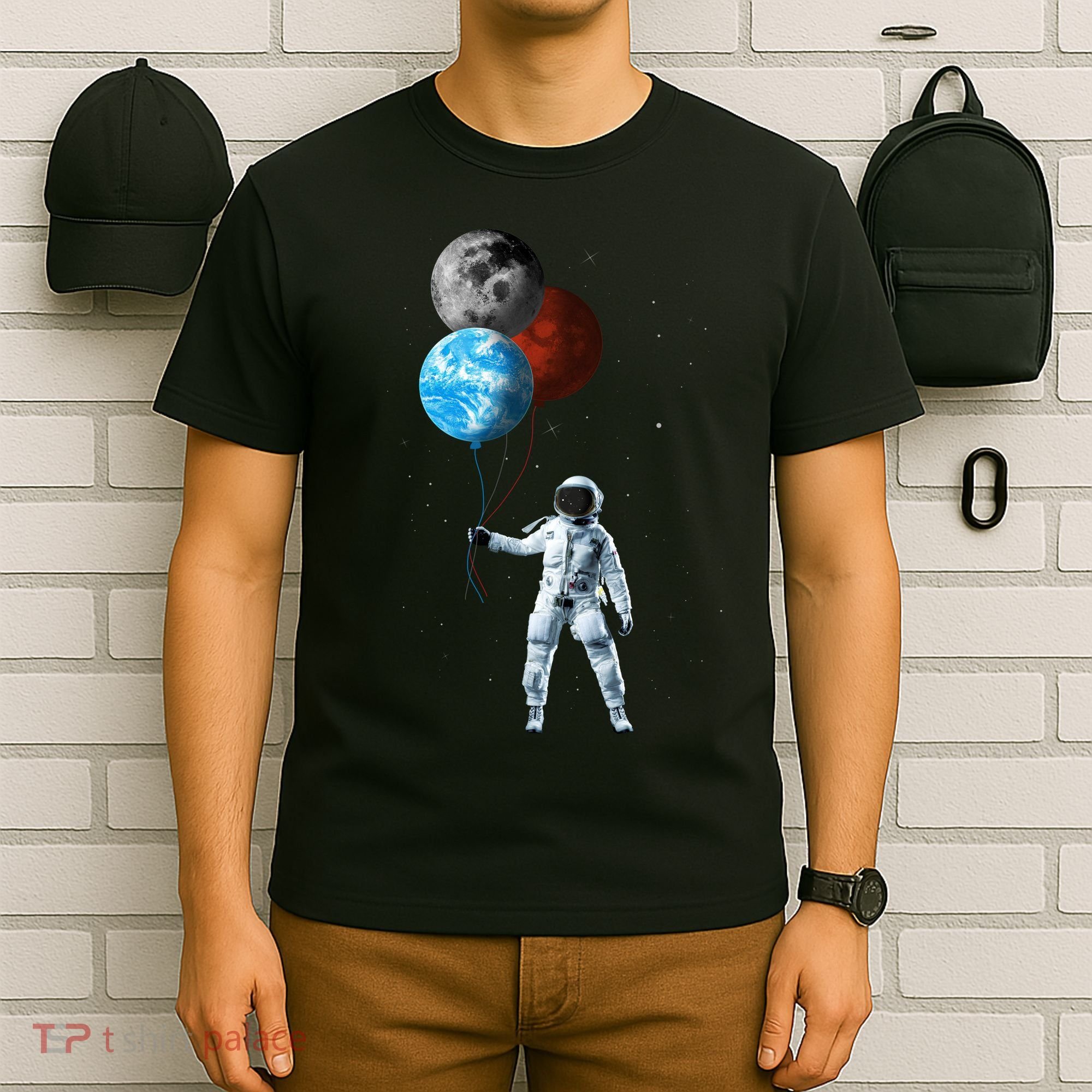 Planet Balloons Astronaut Space T-Shirt