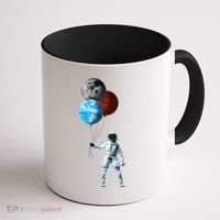 Planet Balloons Astronaut Space Coffee Mug thumb 1