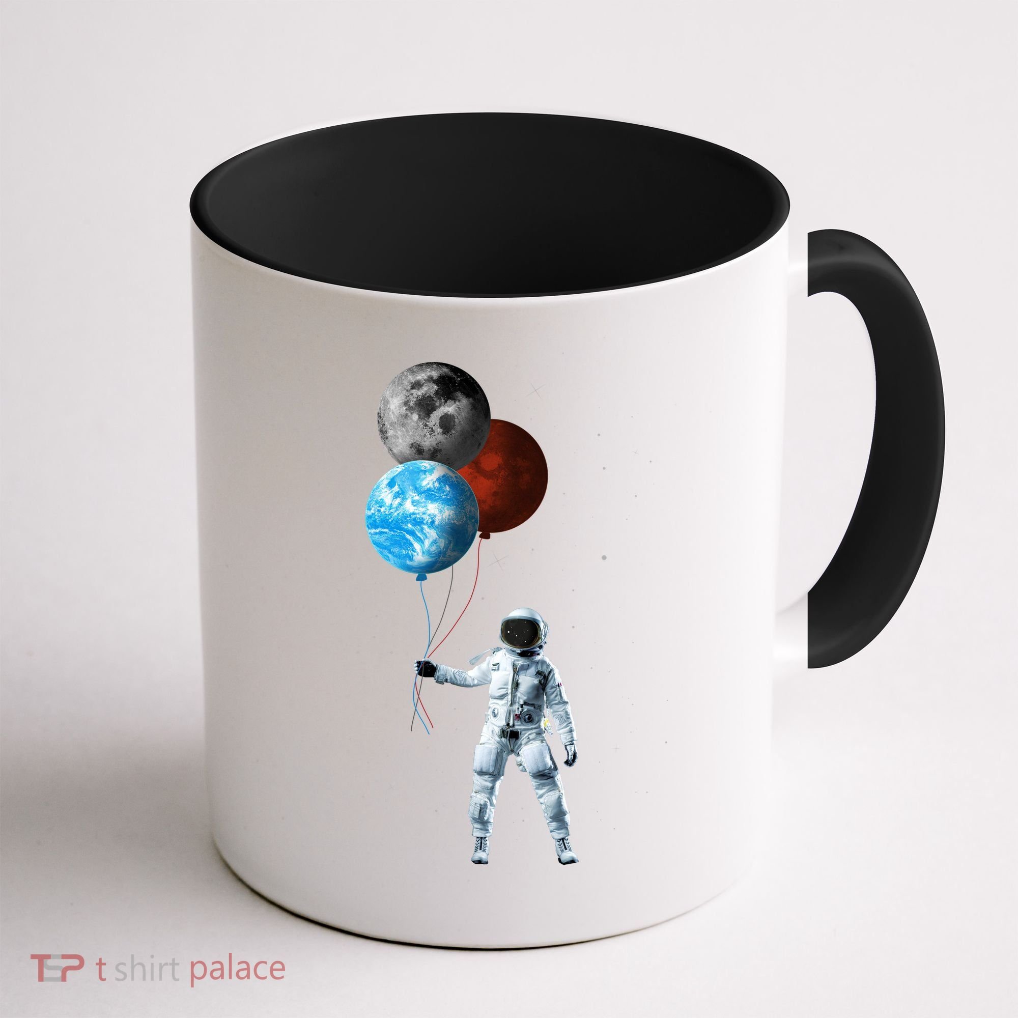 Planet Balloons Astronaut Space Coffee Mug