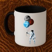 Planet Balloons Astronaut Space Coffee Mug thumb 2