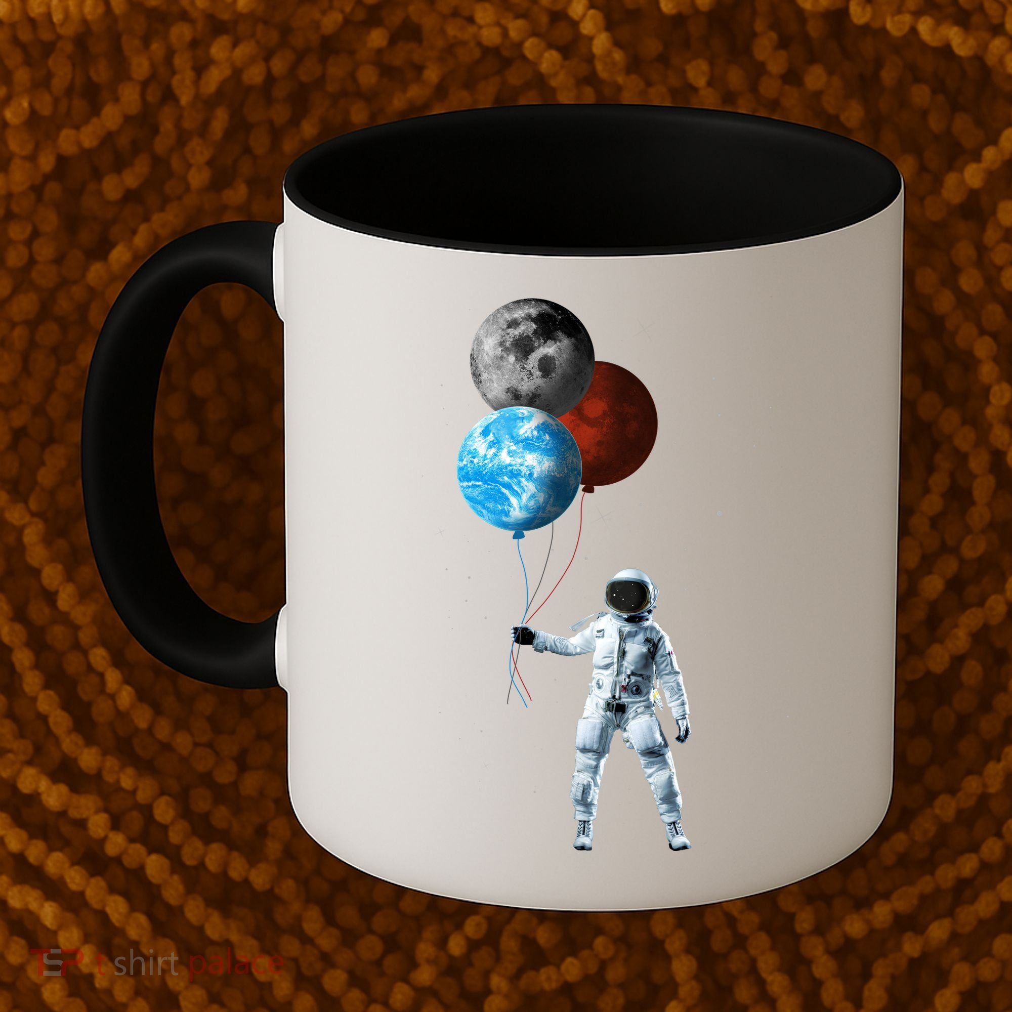 Planet Balloons Astronaut Space Coffee Mug