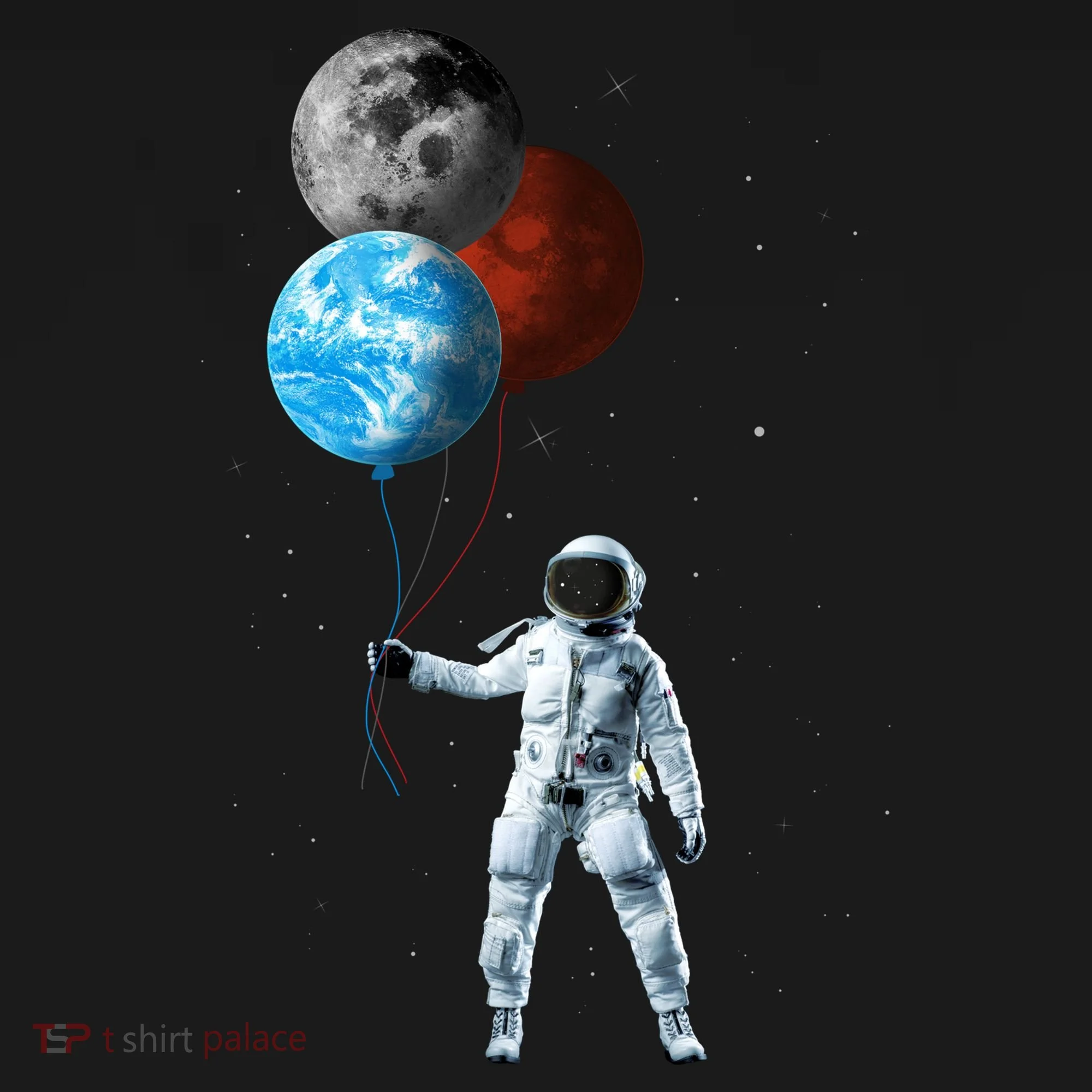 Planet Balloons Astronaut Space Women's Hoodie
