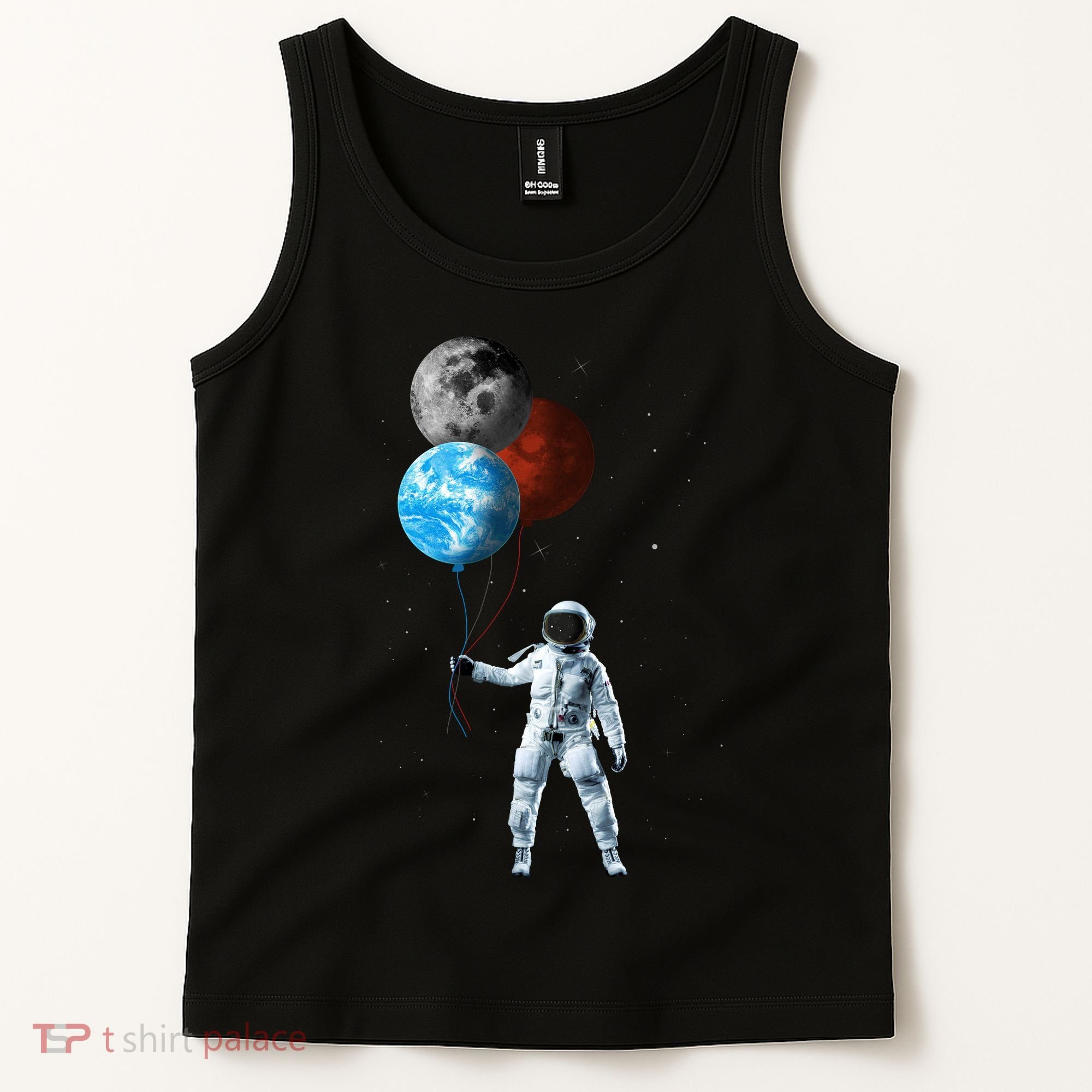 Planet Balloons Astronaut Space Tank Top