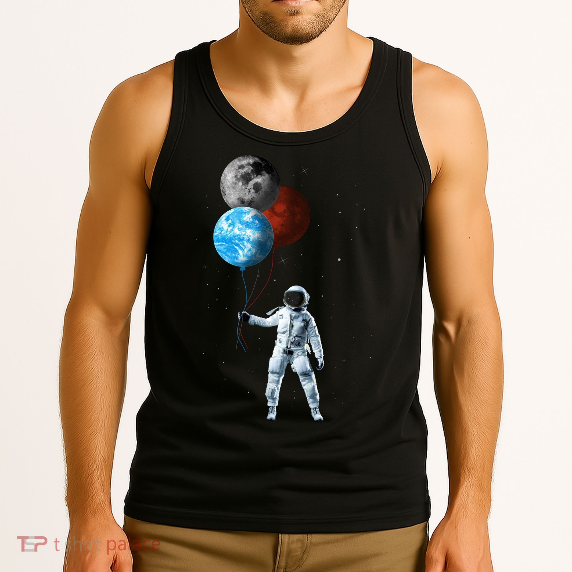 Planet Balloons Astronaut Space Tank Top
