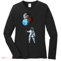 Planet Balloons Astronaut Space Women's Long Sleeve Shirt thumb 0
