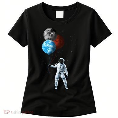 Planet Balloons Astronaut Space Women's T-Shirt