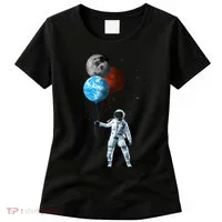 Planet Balloons Astronaut Space Women's T-Shirt thumb 0