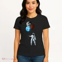 Planet Balloons Astronaut Space Women's T-Shirt thumb 4
