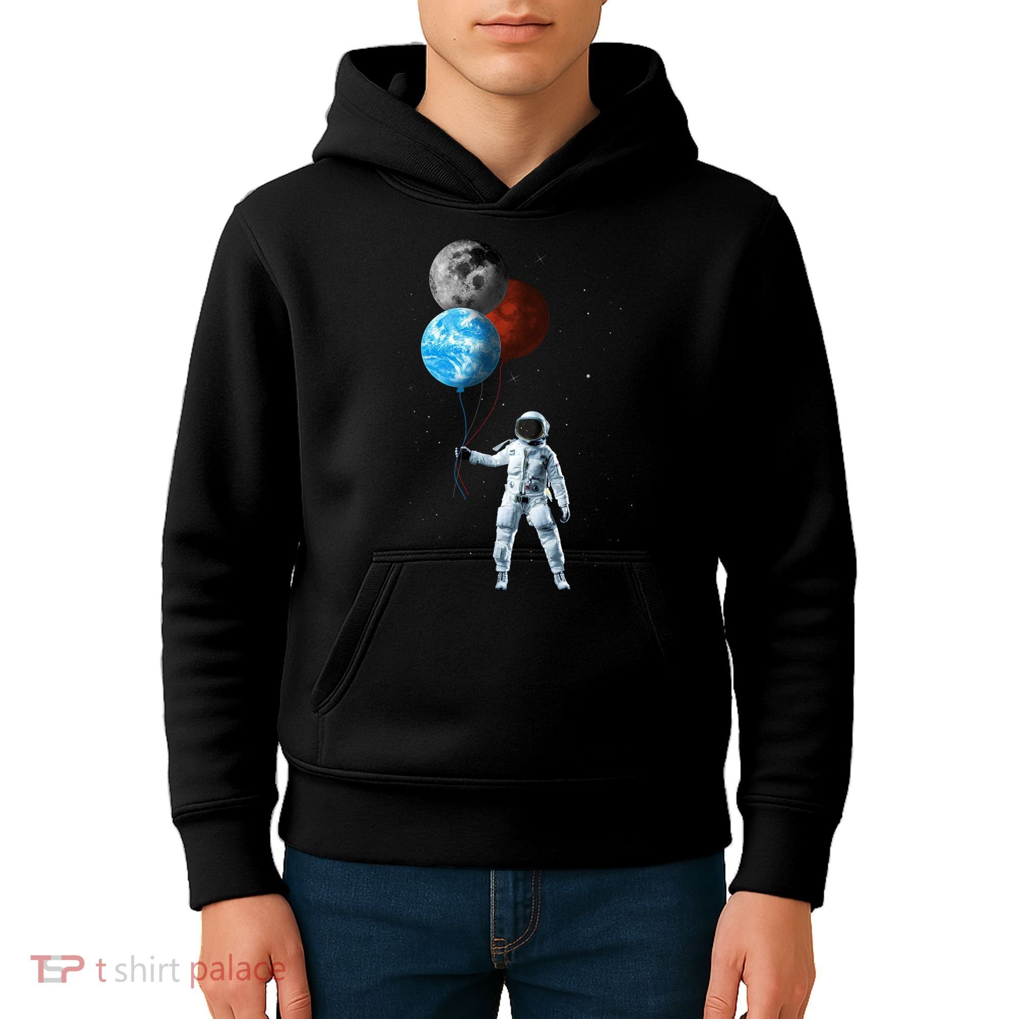 Planet Balloons Astronaut Space Kids Hoodie