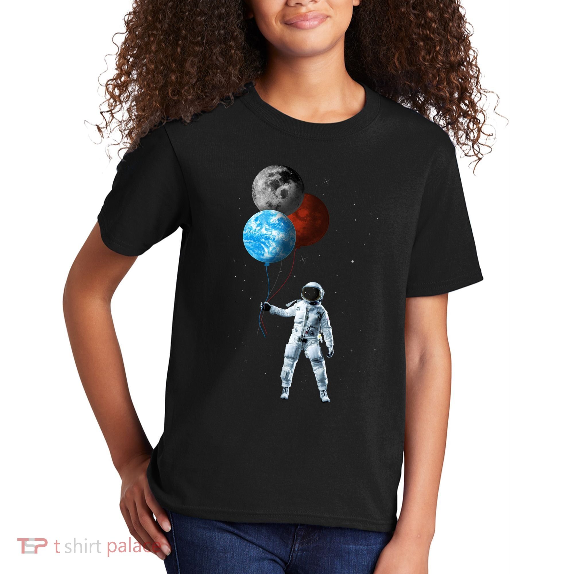 Planet Balloons Astronaut Space Kids T-Shirt