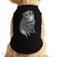 Sweet Black Pug Doggie Tank thumb 0