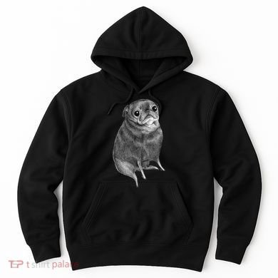 Sweet Black Pug Hoodie