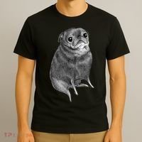Sweet Black Pug T-Shirt thumb 3