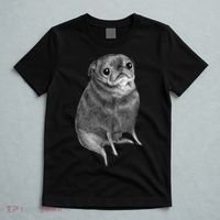 Sweet Black Pug T-Shirt thumb 5