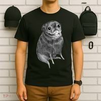 Sweet Black Pug T-Shirt thumb 6