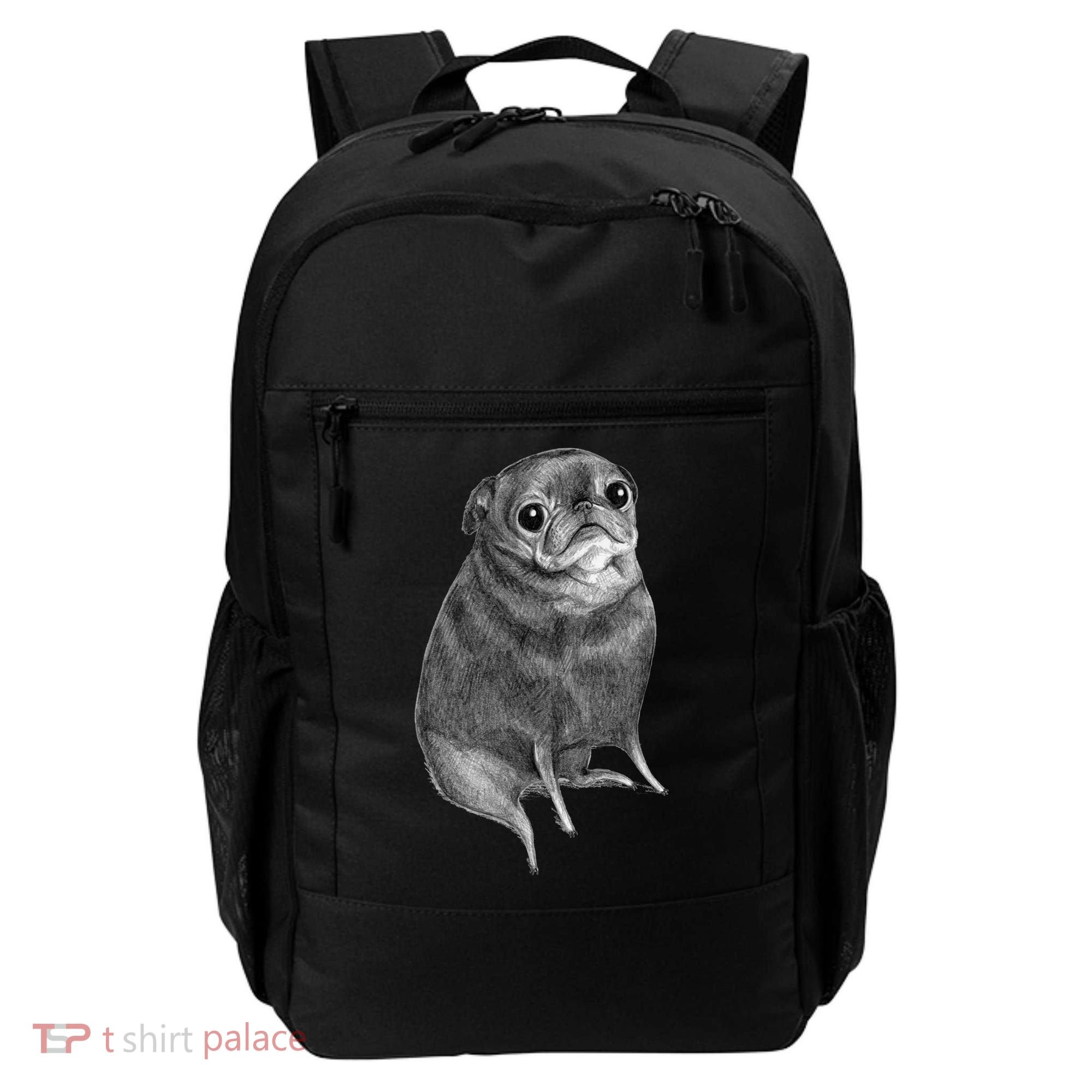 Sweet Black Pug Backpack