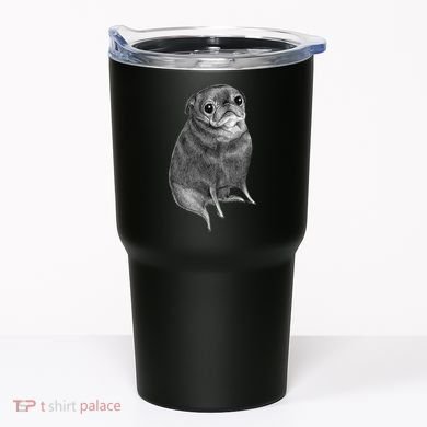 Sweet Black Pug Tumbler