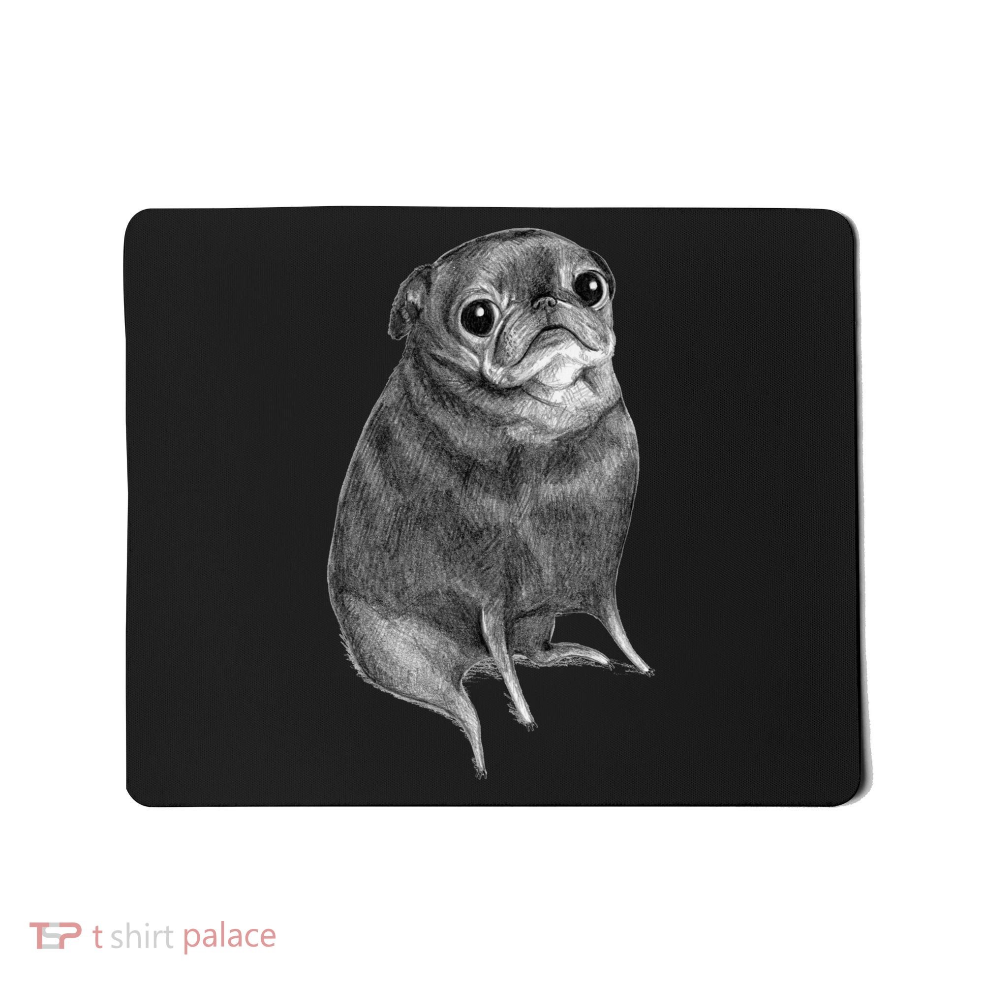 Sweet Black Pug Mousepad