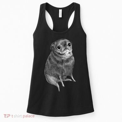 Sweet Black Pug Women's Tank Top