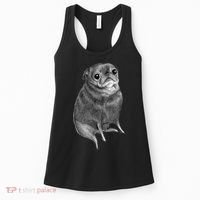 Sweet Black Pug Women's Tank Top thumb 0