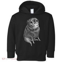 Sweet Black Pug Toddler Hoodie thumb 0