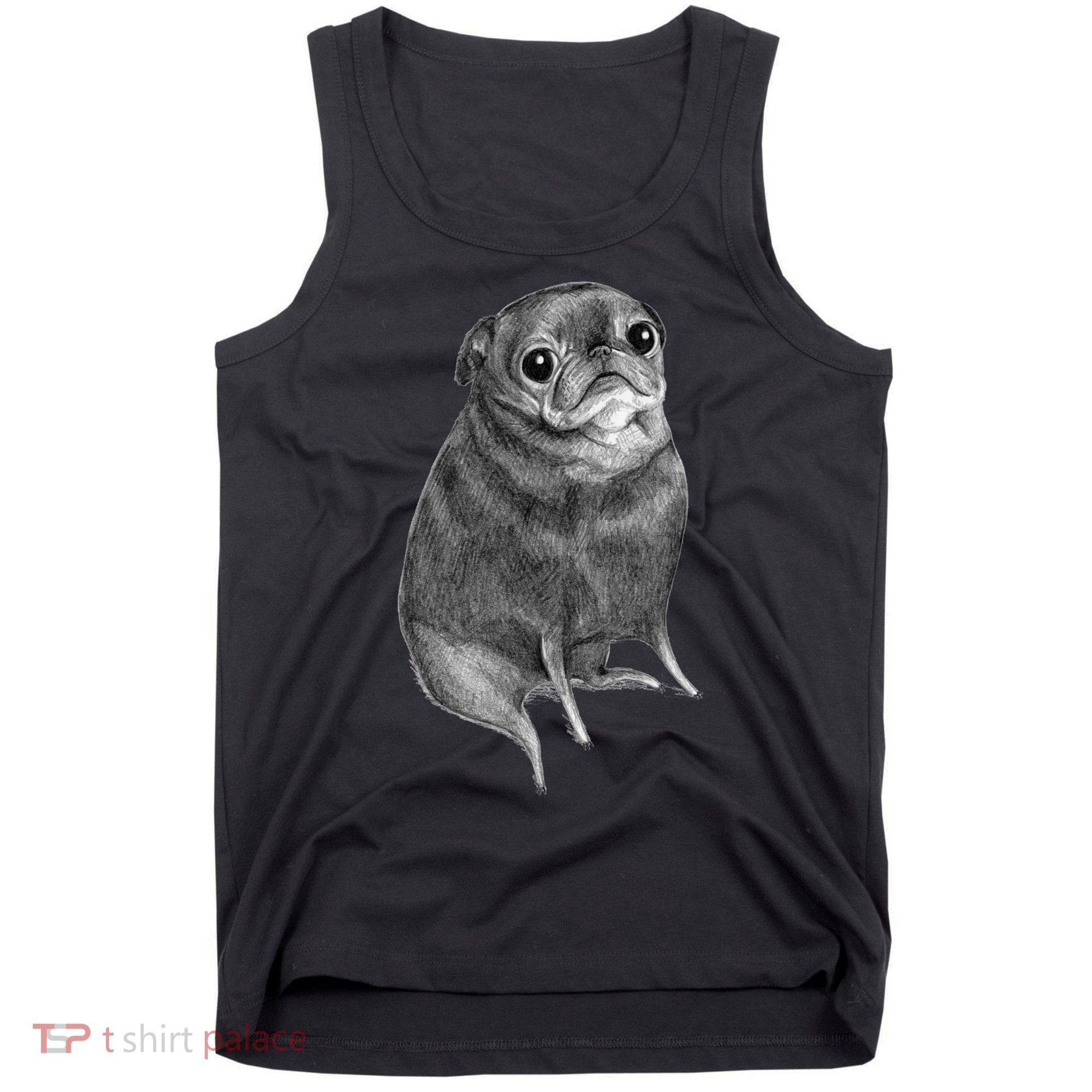 Sweet Black Pug Tank Top