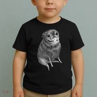 Sweet Black Pug Toddler T-Shirt thumb 2