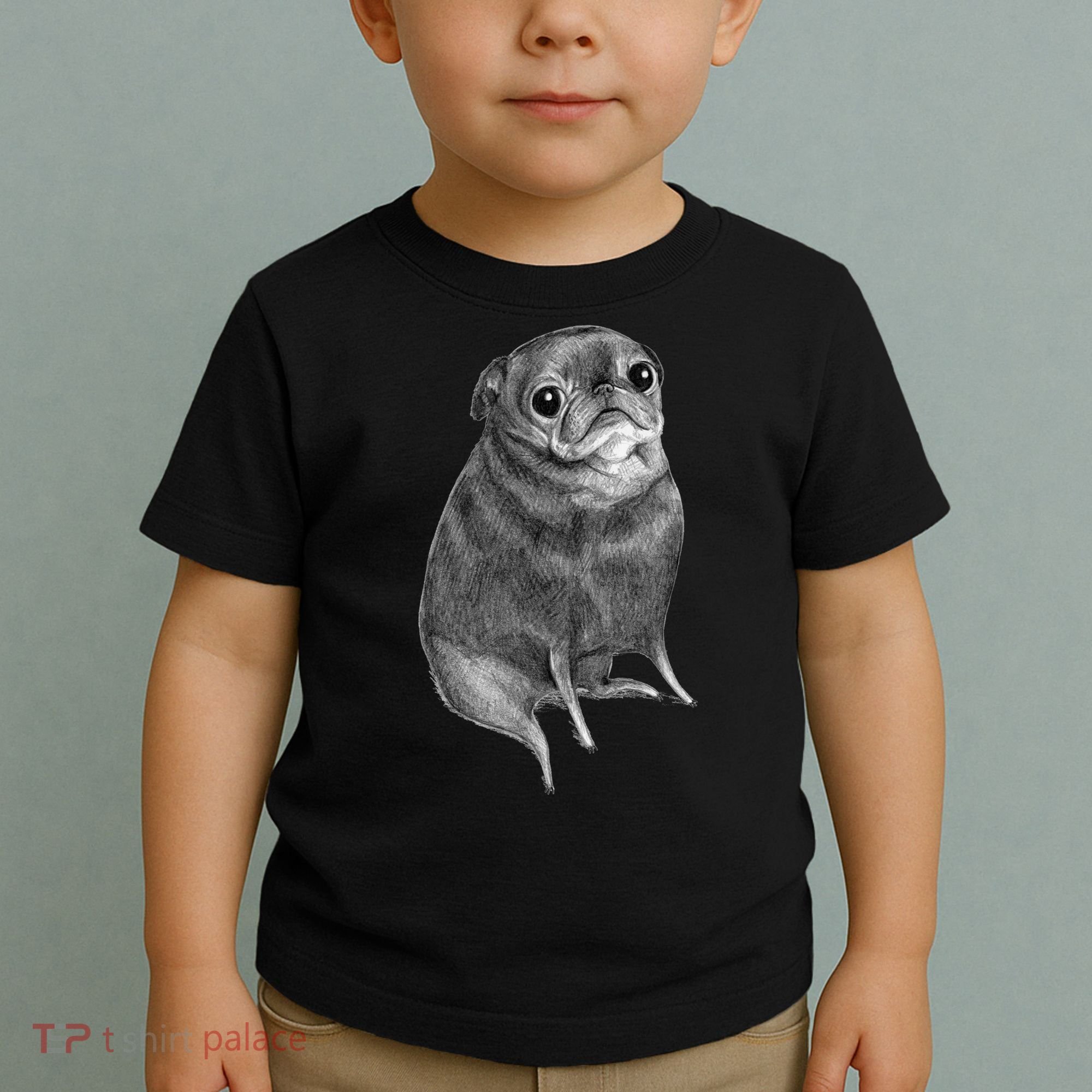 Sweet Black Pug Toddler T-Shirt