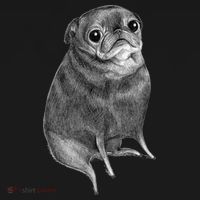 Sweet Black Pug Kids Long Sleeve Shirt thumb 2