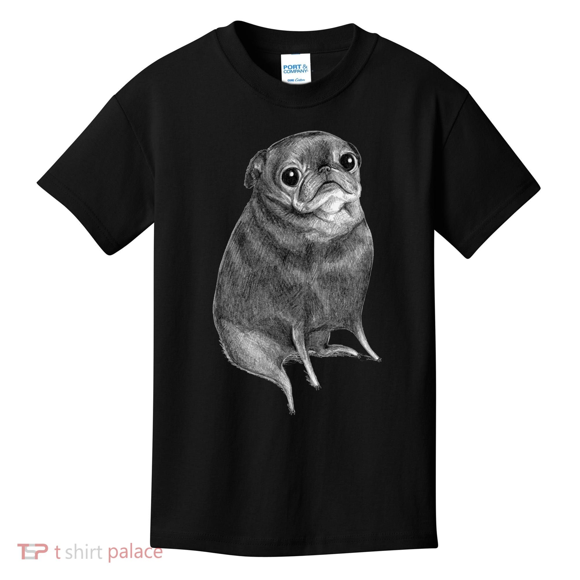 Sweet Black Pug Kids T-Shirt