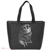 Sweet Black Pug Tote Bag thumb 0