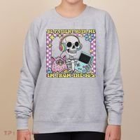 Skeleton Be Patient With Me I'm From The 90s Women's Sweatshirt thumb 0