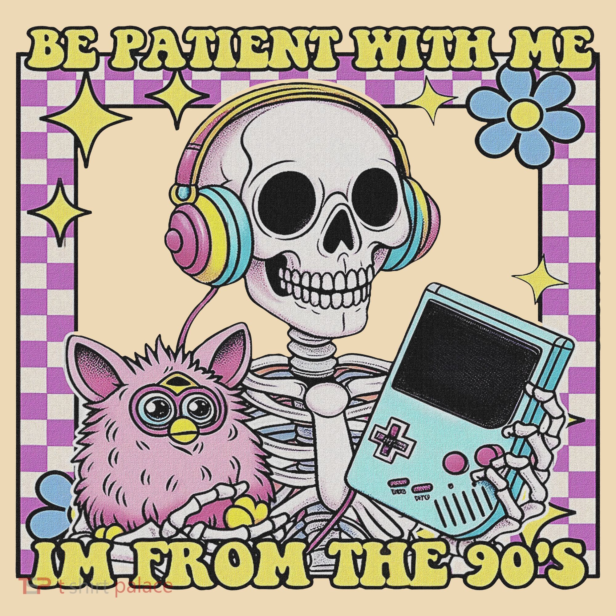 Skeleton Be Patient With Me I'm From The 90s Tote Bag