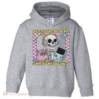 Skeleton Be Patient With Me I'm From The 90s Toddler Hoodie thumb 0
