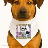 Skeleton Be Patient With Me I'm From The 90s USA-Made Doggie Bandana thumb 1