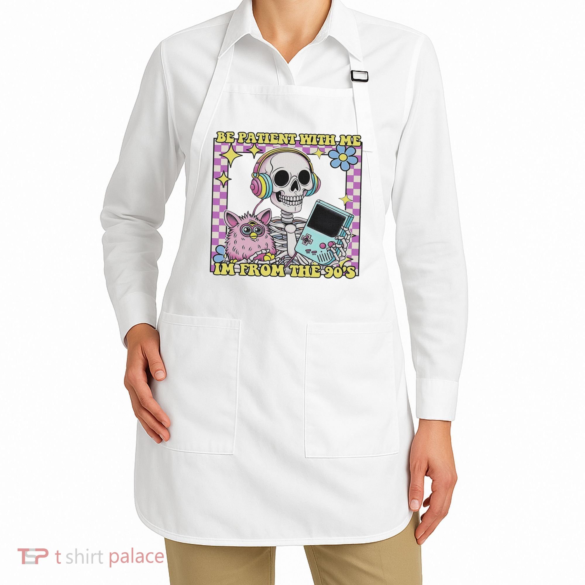 Skeleton Be Patient With Me I'm From The 90s Apron