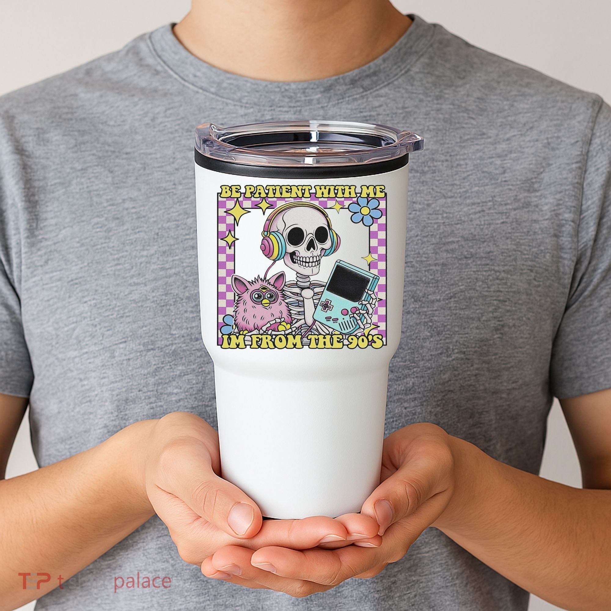 Skeleton Be Patient With Me I'm From The 90s Tumbler