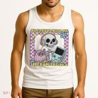 Skeleton Be Patient With Me I'm From The 90s Tank Top thumb 3