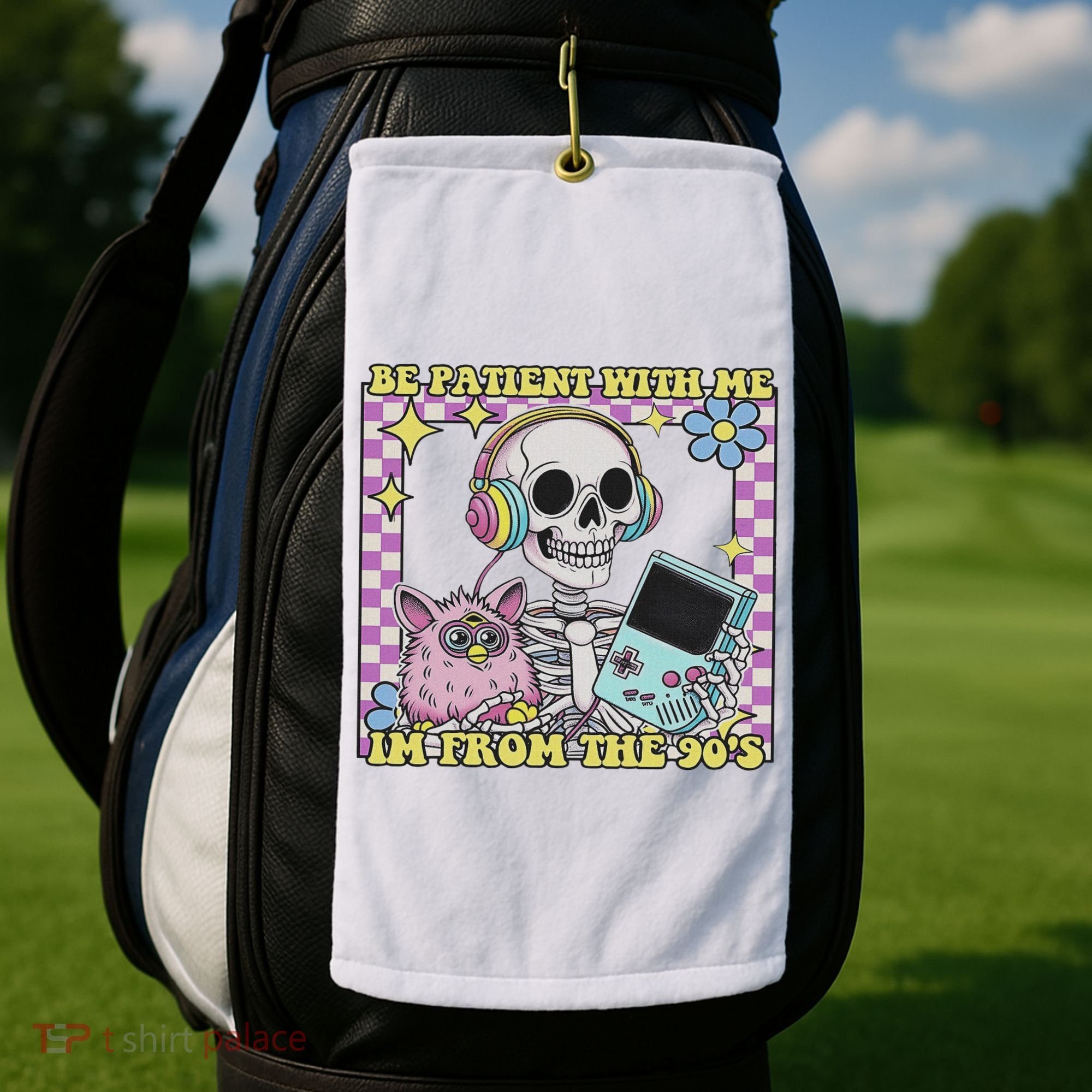Skeleton Be Patient With Me I'm From The 90s Golf Towel