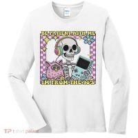 Skeleton Be Patient With Me I'm From The 90s Women's Long Sleeve Shirt thumb 0