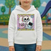 Skeleton Be Patient With Me I'm From The 90s Kids Hoodie thumb 3
