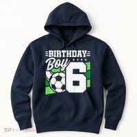 Soccer Birthday Party 6 Year Old Boy 6th Birthday Hoodie thumb 0
