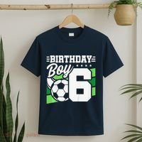 Soccer Birthday Party 6 Year Old Boy 6th Birthday T-Shirt thumb 2