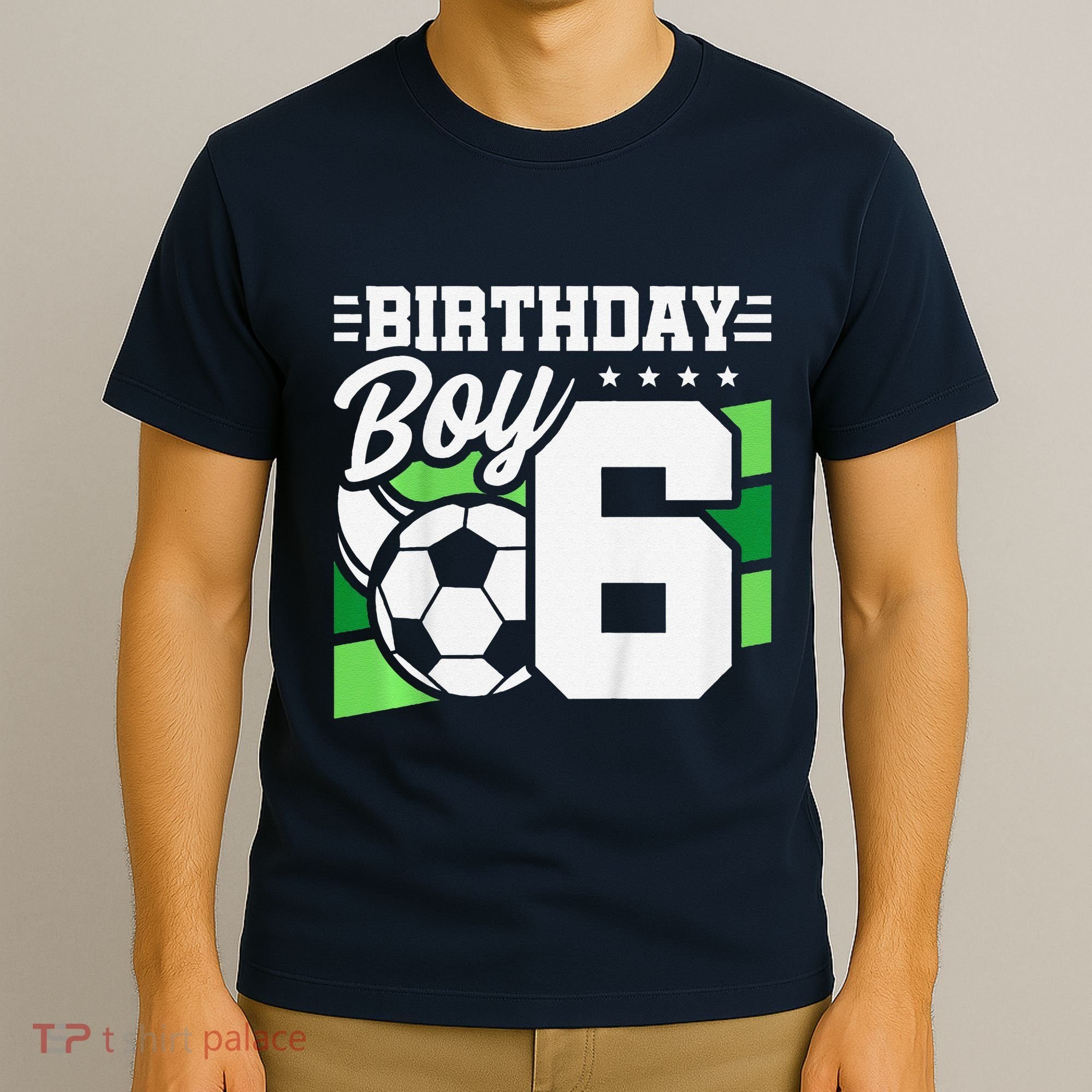 Soccer Birthday Party 6 Year Old Boy 6th Birthday T-Shirt